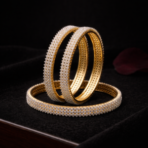 Elegant AD Bangle Set – A Sparkle That Speaks Luxury