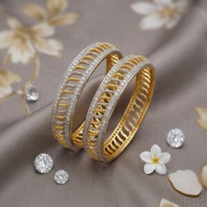 Two-Tone Finish Artificial Bangle