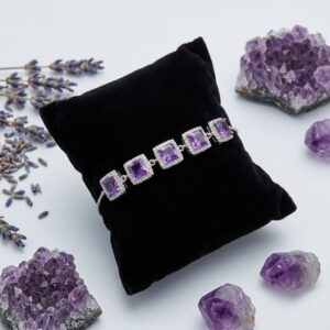 Real Silver, Real Style: Square Stone Bracelet